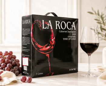 Rượu vang bịch Chile La Roca đỏ 5L