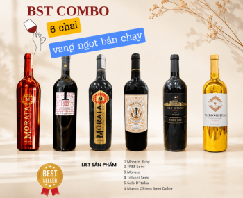 Combo 6 chai rượu vang ngọt Ý