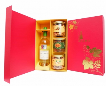 Hộp quà tặng tết rượu vang Pháp Francis Gillot trắng