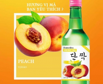 Rượu Soju Hàn Quốc Soulmate Peach 360ml - Hương vị đào