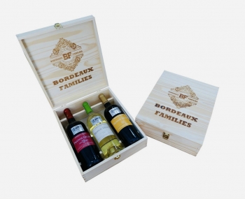 Hộp gỗ đựng 3 chai rượu vang