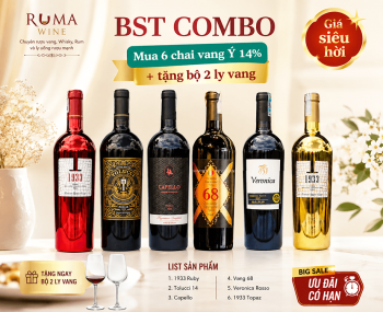 Combo 6 chai vang Ý 14% cao cấp
