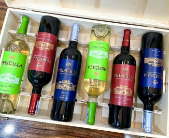 Quà tặng cao cấp 6 chai vang Chile Priscilla