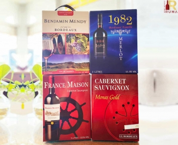 Combo 4 bình vang bịch 3 lít nhập khẩu Pháp