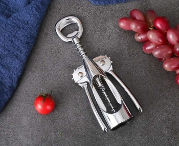 Dụng cụ khui vang inox dày hình cánh bướm cao cấp