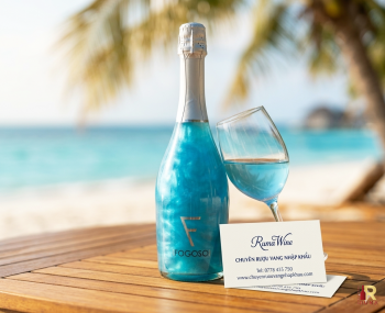 Rượu vang nổ Sparkling Fogoso Azul xanh blue 750ml