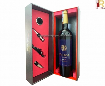 Set quà tặng sang trọng 1 chai rượu vang Chile De Lima