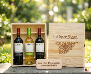 Quà tặng cao cấp 3 chai vang Chile La Roca
