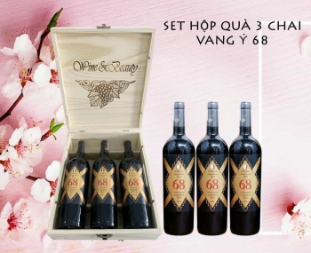 Set quà tặng cao cấp 3 chai rượu vang Ý 68