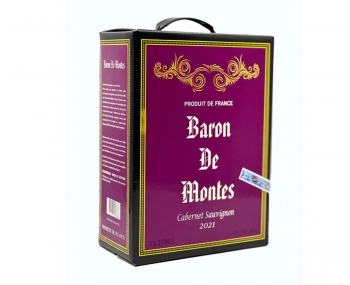 Rượu vang bịch Pháp Baron De Montes 3 lít