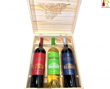 Quà tặng cao cấp 3 chai vang Chile PrisCilla