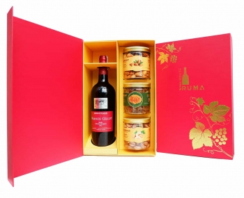 Hộp quà tặng tết rượu vang Pháp Francis Gillot