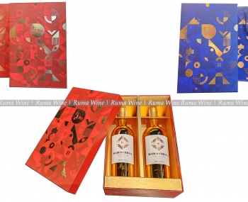 Hộp sắc màu đựng chai rượu vang làm quà tặng