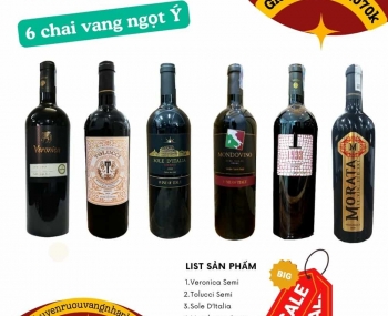 Combo 6 chai rượu vang ngọt Ý