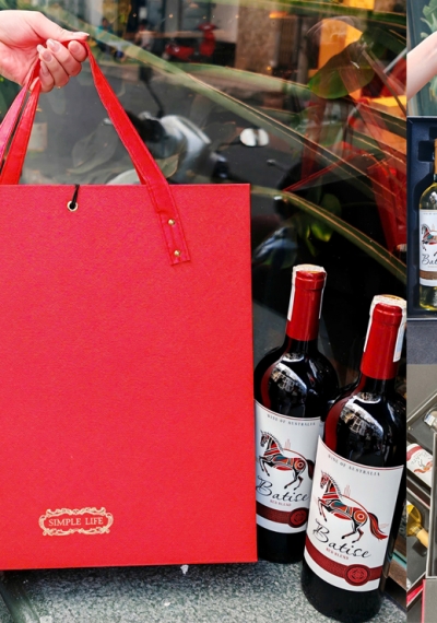 Set quà tặng rượu vang Úc Batise con ngựa