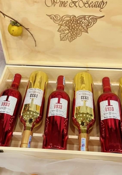 Quà tặng cao cấp hộp gỗ 6 chai rượu vang Ý 1933