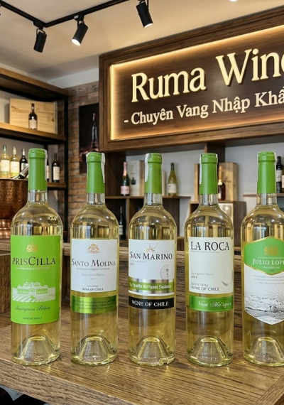 Rượu vang trắng Chile nhập khẩu