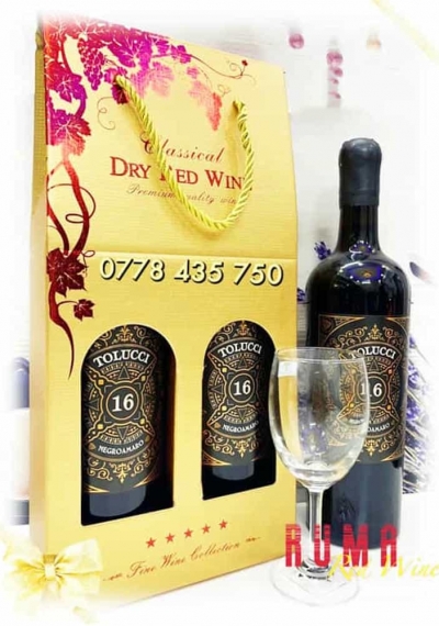 Quà tặng doanh nghiệp giá rẻ rượu vang Tolucci 16 