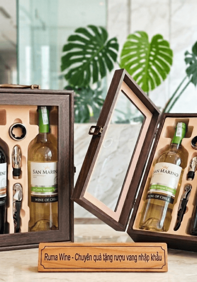 Quà tặng doanh nghiệp 2 chai vang San Marino HK2