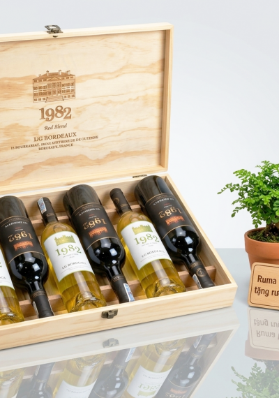 Quà tặng cao cấp 6 chai vang Pháp 1982