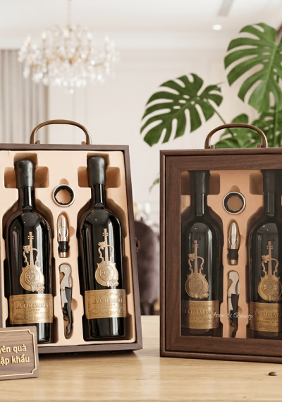 Quà tặng doanh nghiệp cao cấp 2 chai vang La Chitarra HK2