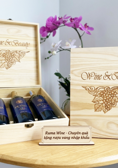 Quà tặng cao cấp 3 chai vang Chile De Lima