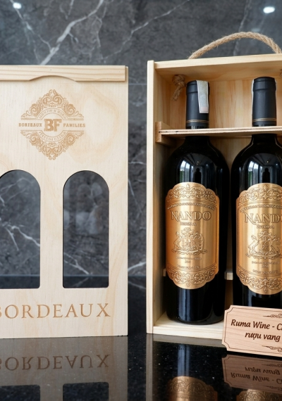 Quà tặng cao cấp 2 chai vang Chile Nando Reserva