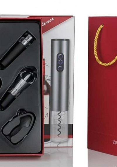 Bộ dụng cụ mở rượu vang bằng điện tự động 4 in 1