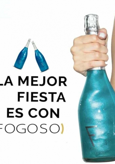 Rượu vang nổ Sparkling Fogoso Azul xanh blue 750ml