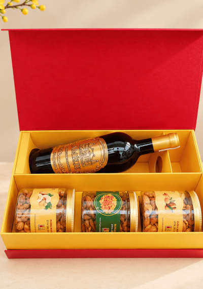 Hộp quà tặng tết rượu vang Pháp Amelie