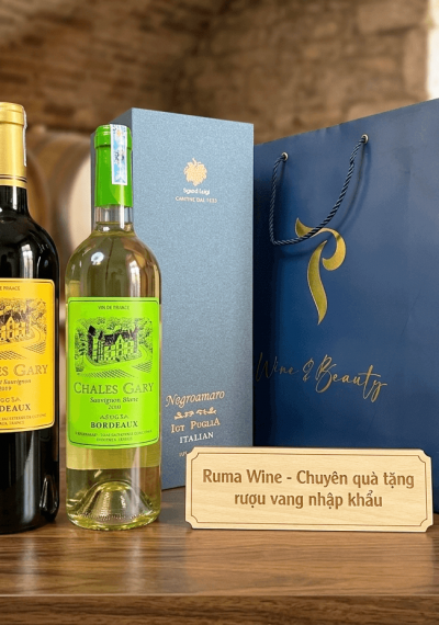 Quà tặng sang trọng HPK 1 chai vang Pháp Chales Gary