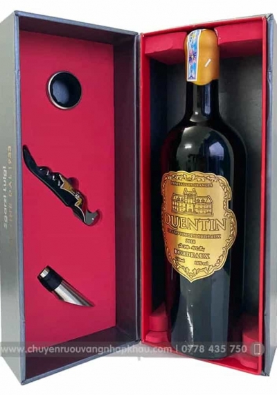 Quà tặng sang trọng vang Pháp Quentin