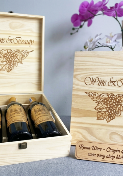 Quà tặng cao cấp 3 chai rượu vang Pháp Amelie
