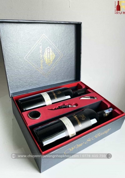 Quà tặng sang trọng 2 chai vang ý Veronica Semi