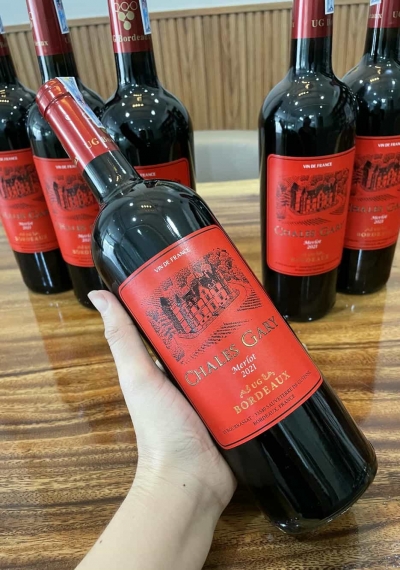Rượu vang Pháp Chales Gary Merlot