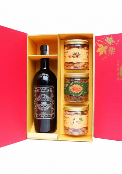 Hộp quà tặng tết rượu vang Ý 1922 Primitivo