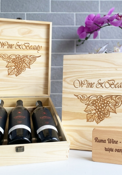 Quà tặng cao cấp 3 chai rượu vang Ý Capello Rosso