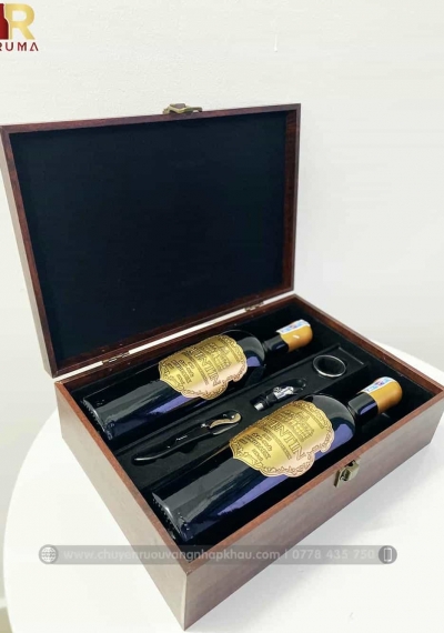 Bộ quà tặng tết 2 chai vang Pháp Quentin