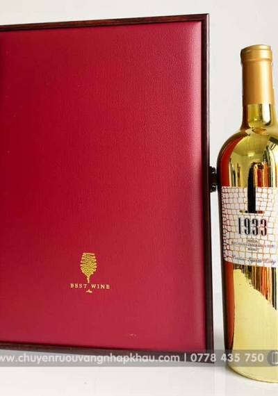 Bộ quà tặng tết 2 chai rượu vang Ý 1933 Topaz