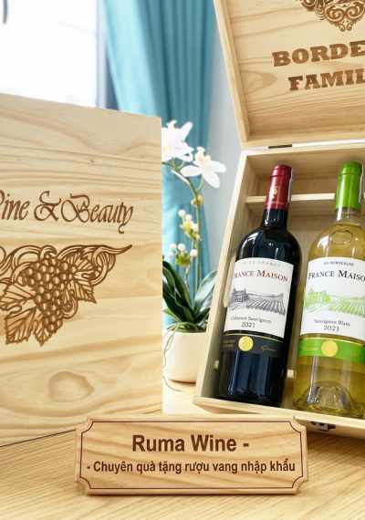 Quà tặng cao cấp 3 chai vang Pháp France Maison