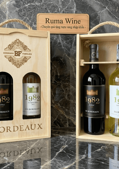 Quà tặng cao cấp 2 chai vang Pháp 1982