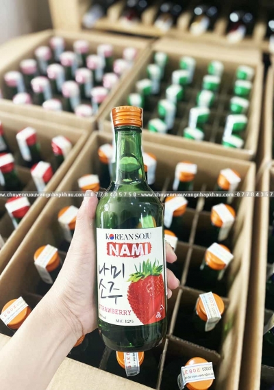 Rượu Soju Hàn Quốc Nami hương vị dâu 360ml
