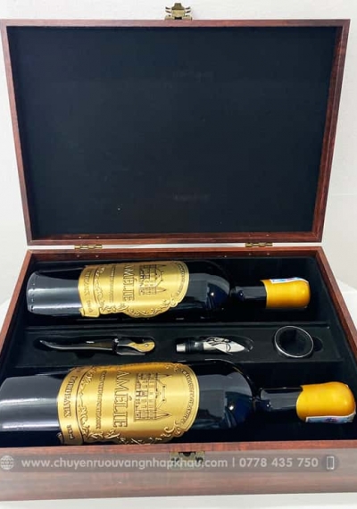 Bộ quà tặng tết 2 chai vang Pháp Amelie