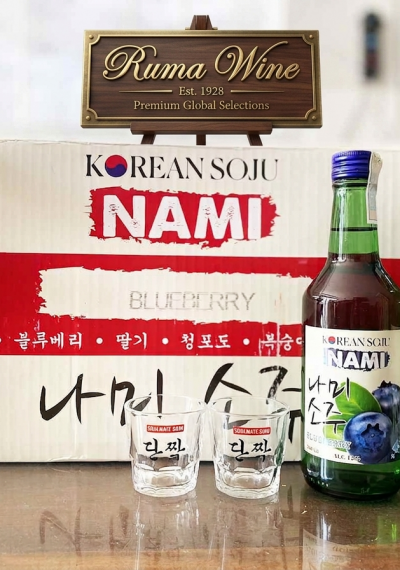 Rượu Soju Hàn Quốc Nami hương vị việt quất 360ml