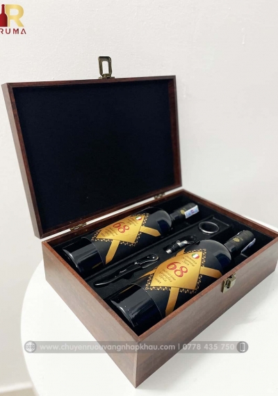 Bộ quà tặng tết 2 chai vang Ý 68