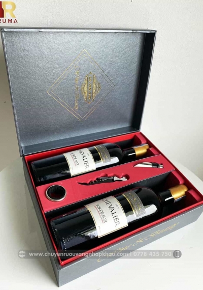 Quà tặng sang trọng 2 chai vang Pháp Chevalier