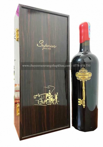 Set quà tặng tết hộp sơn mài 1 chai rượu vang Ý Segreto