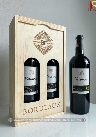 Quà tặng cao cấp 2 chai vang Ý Veronica Rosso