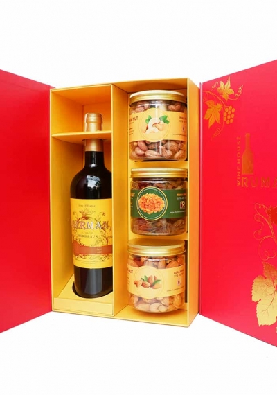 Hộp quà tặng tết rượu vang Pháp German