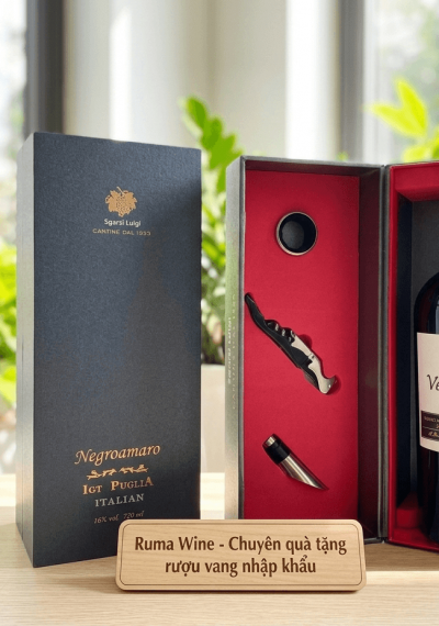 Quà tặng sang trọng HPK 1 chai vang Ý Veronica Rosso